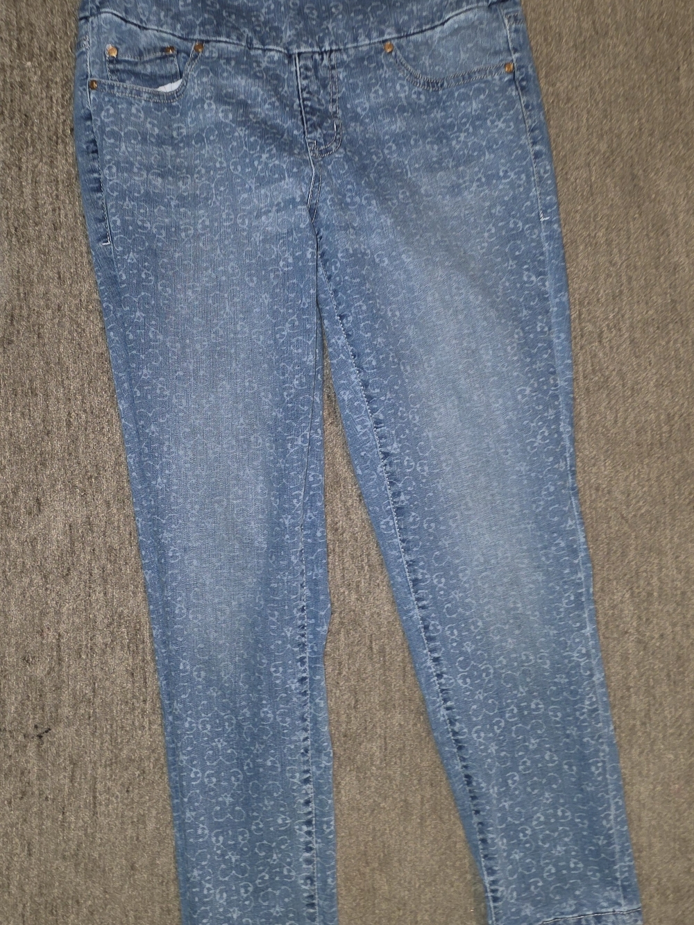 Jag Women’s Blue Patterned Skinny Jeans Size 6